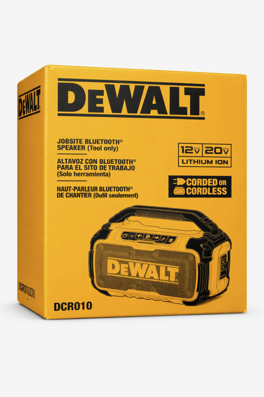 DEWALT DCR010 Jobsite Bluetooth Speaker (Tool Only) – Corded & Cordless 12V/20V MAX image 2
